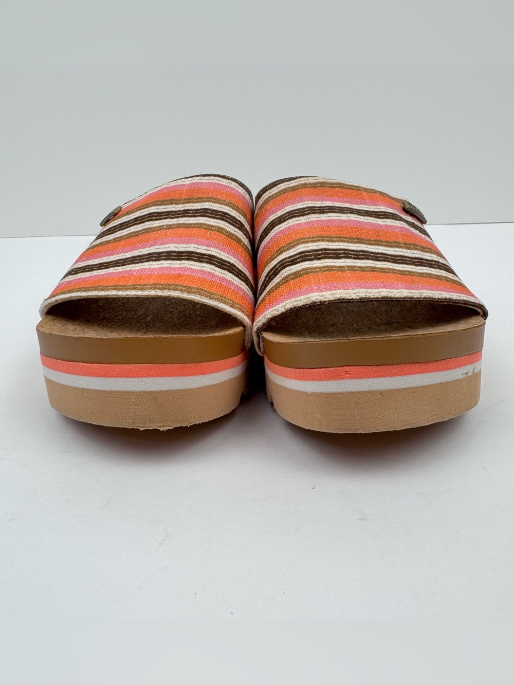 Reef women's platform slide sandals with a cork-styled footbed. Women’s size 8. - Picture 3 of 12